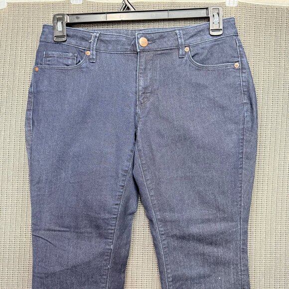 Ann Taylor Loft Womens 28/6PCurvy Kick Crop Jeans Dark Wash Denim Petite - Picture 9 of 9